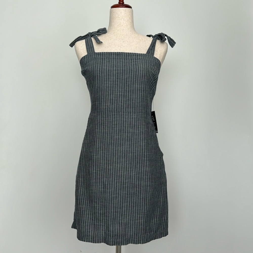 Express Blue Stripped Mini Dress